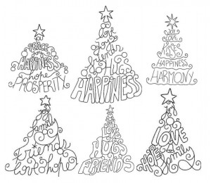 Stickserie ITH - Postkarten Set Wunschbäume